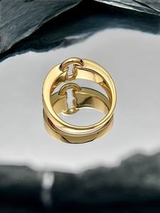 <b>Unique</b> O Letter Gold Plated Ring Original Round Moissanite 925 Silver Engagement Ring <b>For</b> <b>Womens</b> Charm <b>Gift</b> Lovers <b>For</b> Party - Product Image 3