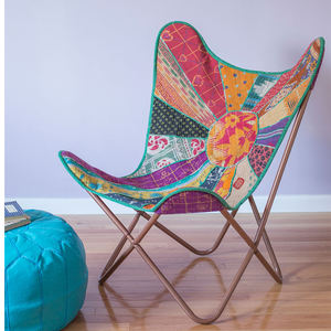 Asiento de tela de hierro con diseño de mariposa para sala de estar, bonito asiento de estilo Vintage con diseño de Metal para exteriores - Product Image 5