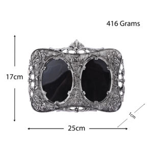 Nouvel arrivage cadre photo décoratif plaqué argent, longue durée, fait à la main, 7 pouces pour deux Photos, logo de marque, cadre photo - Product Image 3