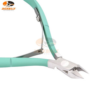 Cuticle Trimmer with Cuticle Pusher Green Color Plated Wholesale Price Beauty Instruments Cuticle Nipper Professional Grade - Product Image 4