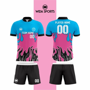 Camisetas de Fútbol Personalizadas con Transferencia Térmica, 100% Poliéster, Secado Rápido, Ligeras, Transpirables, Cuello en V, Manga Corta - Product Image 6