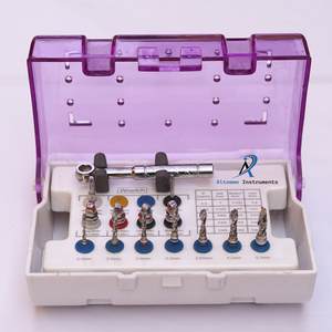 Kit de forets chirurgicaux dentaires pour la chirurgie des implants Kit de chirurgie en acier inoxydable pour l'expansion osseuse et la préparation des douilles par Altomme - Product Image 1