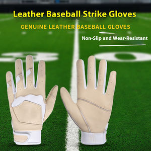 Gants de frappeur de baseball/softball en cuir personnalisés, antidérapants, fermeture auto-agrippante, professionnels, pour hommes et femmes, sur mesure - Product Image 2