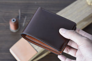 Cartera elegante de cuero Premium Bi Fold, monedero delgado de cuero genuino con bloqueo RFID para hombres, con estilo, para hombre, para el 2017 - Product Image 4