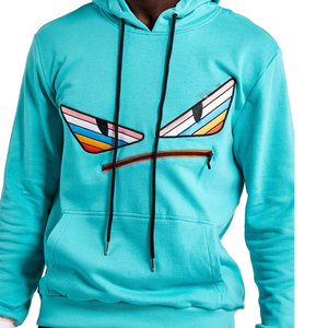 Venta al por mayor de impresión bordado con capucha de alta calidad bordado sudaderas con capucha personalizadas de algodón poliéster hombres pulóver bordado sudaderas con capucha - Product Image 1