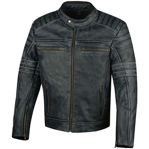 Chaqueta de cuero de cuello alto para adultos a la venta invierno otoño temporada fría superventas hecho en Pakistán chaquetas de cuero para hombres - Product Image 3