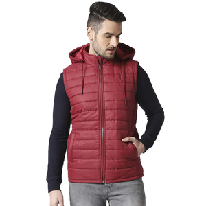 Vente en gros, Gilet bouffant de haute qualité pour hommes, col montant, vêtements d'extérieur chauds d'hiver sans manches, vestes de Gilet pour adultes - Product Image 1