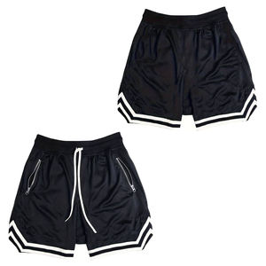 Short pour homme en maille de polyester 100% personnalisé avec poche zippée et cordon de serrage Streetwear vintage Broderie d'athlétisme d'été - Product Image 1