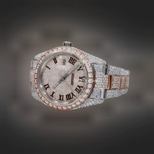 Excellent Quality Modern VVS Moissanite Diamond Studded Fully Iced Stainless Steel <b>Watch</b> for <b>Work</b> Parties and Everyday Use - Product Image 2