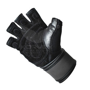Lightweight Half Finger <b>Leather</b> Gym <b>Gloves</b> Anti-Slip Grip Padded Palm Breathable Training Sports Workout Custom Design - Product Image 3