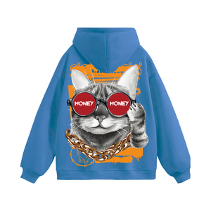 Chándal de invierno rosa XL personalizado de fabricante para hombre, bordado desgastado con cremallera, lavado ácido al sol, silicona 3D con capucha sólida - Product Image 2