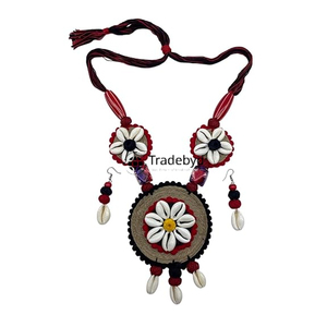 สร้อยคอแบบปักสำหรับผู้หญิงและเจ้าสาวทำด้วยมือเครื่องประดับที่มีเอกลักษณ์เฉพาะของช่างฝีมือ - Product Image 6