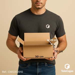 30x20x10 cm <b>Brown</b> Corrugated Board <b>Box</b> with Flaps Matte Finish Recycled Materials Anonymous Postal Shipping - Product Image 2