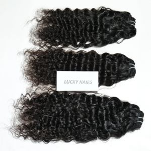 Extensiones de cabello humano indio alineado con cutícula virgen cruda pelucas de ondas profundas sueltas procesadas químicamente naturales con encaje HD - Product Image 2