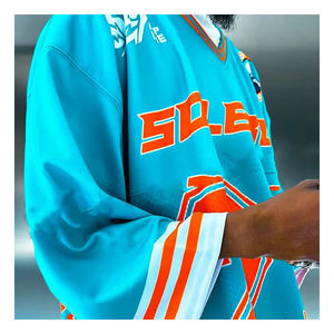 Camiseta de fútbol retro para hombre, camiseta de malla recortada de gran tamaño de secado rápido, ropa de calle personalizada para jugadores de béisbol y fútbol - Product Image 2