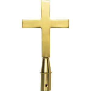 Adorno de Asta de Bandera de Latón Dorado con Cruz de Iglesia, de Nailon Satinado, para Interiores o para Desfiles, para Astas de Bandera de 1 Pulgada de Diámetro - Product Image 4