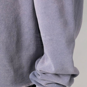 Meilleur sweat à capuche tendance pour homme, taille XL, en polaire, délavé à l'acide, effet usé, motif uni imprimé, faible MOQ, haute qualité - Product Image 5