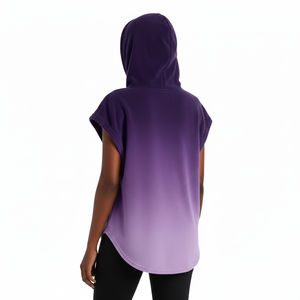 Sweats à capuche pour femmes, ourlet rond élégant, couleurs personnalisées, logo, coton de haute qualité, marque propre, prix de gros, sweats à capuche sans manches - Product Image 2