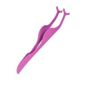 Pinzas aplicadoras de pestañas personalizadas, herramientas aplicadoras de pestañas falsas de acero inoxidable de forma redonda para usos domésticos y de salón - Product Image 3