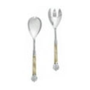 Serveur de salade d'argenterie d'acier inoxydable le plus demandé avec les poignées acryliques de concepteur pour les cuisines et la salle à manger à la maison - Product Image 3