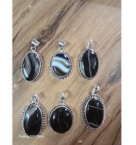 Charmant collier pendentif en pierres précieuses turquoise en argent pour femmes mariage bijoux de déclaration de luxe avec des détails complexes Inde - Product Image 6