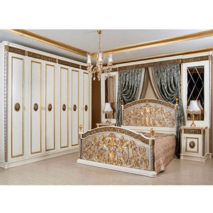 ชุดห้องนอนทำจากไม้แท้คลาสสิกหรูหราแกะสลักด้วยมือคุณภาพสูงสำหรับใช้ในห้องนอน - Product Image 1