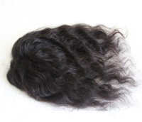 Rambut Asli Vietnam Remy 100% Virgin yang Indah, Toupee Topper Bergelombang Dalam, Gaya Gelombang Alami, Transparan HD Tanpa Lem, Jahitan Tangan