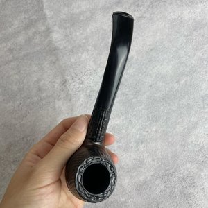 Pipa de Tabaco de Madera Moderna, Hecha a Mano, Tipo Curvado, para Fumar Cigarros, Reutilizable y Duradera - Product Image 1