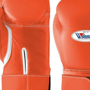 Professional Orange <b>Leather</b> Boxing <b>Gloves</b> Velcro Wrist Training Sparring <b>Gloves</b> for Men and <b>Women</b> - Product Image 3
