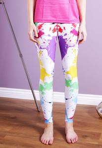 <b>Women's</b> High Waist Elastic Yoga <b>Leggings</b> with Printed <b>Pattern</b> Comfortable Pants Made in Pakistan - Product Image 6