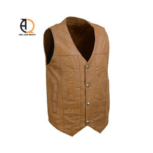 Chaleco de Cuero Genuino para Hombre, Chaleco de Cuero de Moda para Invierno, Nuevo Chaleco de Cuero para Hombre en Venta - Product Image 6