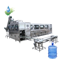 Machine monobloc de lavage, remplissage et bouchage de barils de 5 gallons, 300 BPH, pour ligne d'eau pure