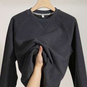 Nueva sudadera de lana de doble cara personalizada para hombre, Sudadera de cuello redondo, suéter de lana Polar cálido de 300g, sudaderas con capucha para hombre - Product Image 2