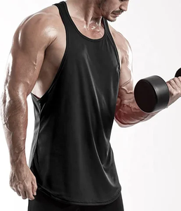 Precio de fábrica 220gsm 100% algodón gimnasio camiseta sin mangas logotipo personalizado en blanco liso Camiseta de punto transpirable de secado rápido - Product Image 2