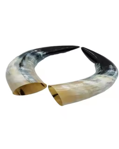 Authentic Handmade Viking <b>Drinking</b> <b>Horn</b> Set - Polished Antique Carved Buffalo <b>Horn</b> by crescent crafts - Product Image 3