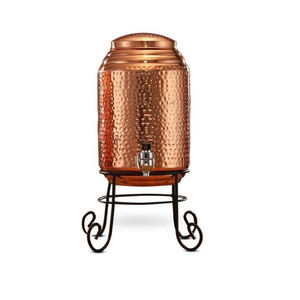 Best Price Trendy Handmade Copper <b>Water</b> <b>Dispenser</b> Stand Hammered Design for Household Use <b>Cold</b> <b>Water</b> Storage Pot Stainless Steel - Product Image 2