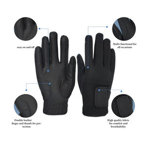 New Arrival Horse Riding <b>Gloves</b> Wholesale Custom Latest Design Anti Slip Riding <b>Glove</b> For <b>Men</b> Equestrian <b>Leather</b> Riding <b>Gloves</b> - Product Image 4