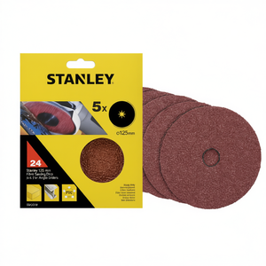แผ่นขัดไฟเบอร์สแตนลีย์ขนาด 125 มม. สำหรับเครื่องเจียร - Product Image 2