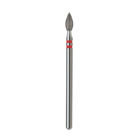 Foret à ongles professionnel en diamant pour soins de précision des cuticules 3,0 mm, grain rouge