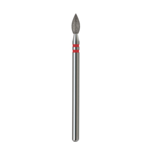 Broca profesional de diamante para uñas Kidney para el cuidado preciso de cutículas, 3.0 mm, grano rojo - Product Image 4