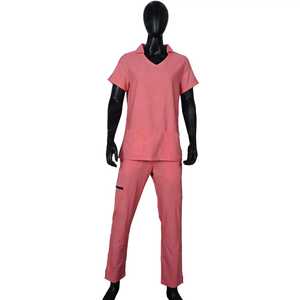 Ensemble uniforme clinique moderne combinaison de gommage médical à manches courtes avec col montant pour les hospitaux2026 - Product Image 3