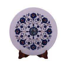 Assiette en marbre blanc faite à la main, assiettes en pierre de marbre, assiettes en marbre décoratives vintage - Product Image 5