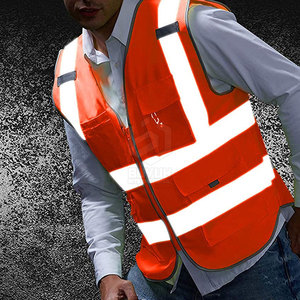 Chaleco de Seguridad de Alta Visibilidad, Cómodo, Impermeable, Transpirable, Hecho a Medida, de Algodón para Hombre - Product Image 3