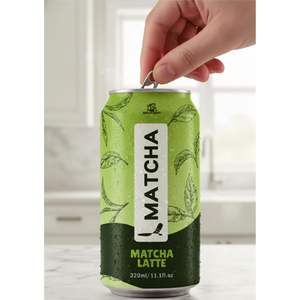 Bebida Espumosa de Matcha Madam Hong, Lata de 320 ml (Enlatada), Venta al por Mayor en Taiwán - Product Image 2