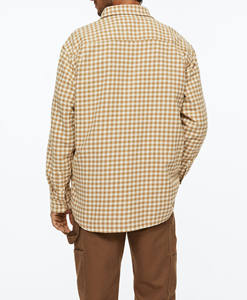 Diseño de bloque de color Servicio OEM Algodón a cuadros Negocios Formal Camisa de manga larga Hombres Botón Up Casual Formal Camisa de negocios Camisas - Product Image 3