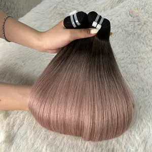 Tersedia kualitas besar # MA bundel rambut Super ditarik ganda ekstensi rambut 100% rambut manusia Vietnam siap untuk ekspor