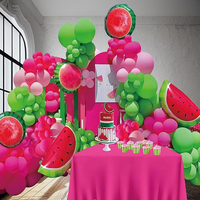 Kit d'arche de ballons en latex et feuille métallisée multicolores MIQI Watermelon pour la décoration de mariage, d'anniversaire et de fête d'été