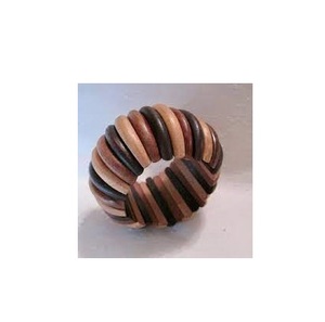 Pulsera de madera diseño de cuentas elástico Personalización nuevo diseño pulsera de madera Pulsera de mujer Brazaletes de moda - Product Image 2