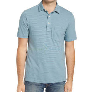 เสื้อยืดสำหรับผู้ชายเสื้อโปโลผ้าฝ้ายแขนสั้นแห้งเร็วเสื้อยืดกีฬากอล์ฟแบบเรียบ100% - Product Image 1