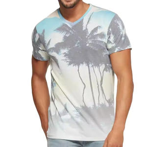 Camiseta de peso pesado Vintage de algodón 100% personalizada del fabricante, Camiseta de punto de gran tamaño de alta calidad con estampado informal de Sun Faded para hombres - Product Image 1